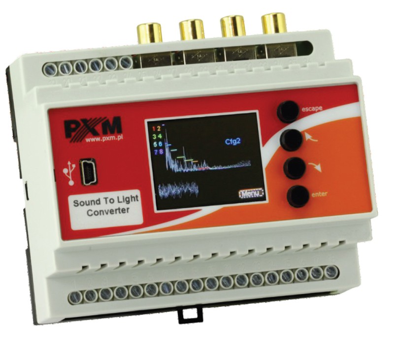 PXM PX245 Sound To Light Converter - konwerter sygnału audio do DMX PXM PX245 Sound To Light Converter - konwerter sygnału audio do DMX