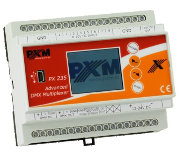 PXM PX235 Advanced DMX Multiplexer - konwerter sygnału analogowego do DMX PXM PX235 Advanced DMX Multiplexer - konwerter sygnału analogowego do DMX