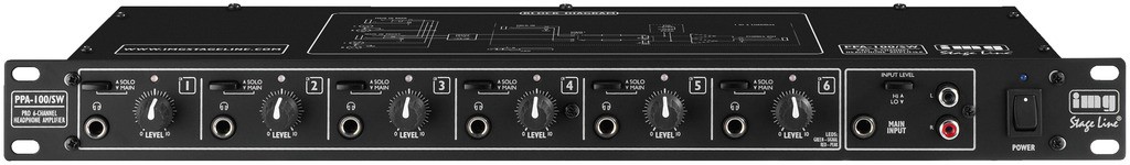 IMG Stage Line PPA-100/SW - wzmacniacz słuchawkowy stereo rack