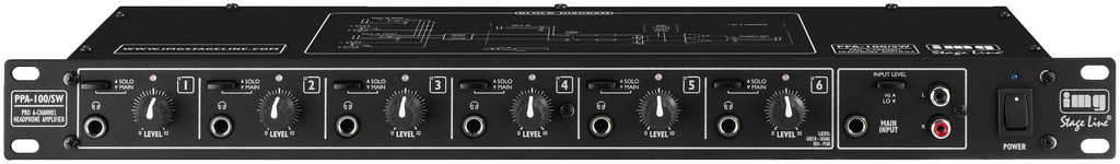 IMG Stage Line PPA-100/SW - wzmacniacz słuchawkowy stereo IMG Stage Line PPA-100/SW - wzmacniacz słuchawkowy stereo rack