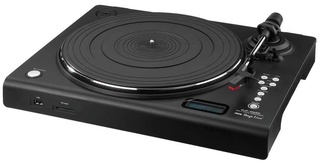 IMG Stage Line DJP-106SD - gramofon z napędem paskowym / USB / SD IMG Stage Line DJP-106SD - gramofon z napędem paskowym / USB / SD