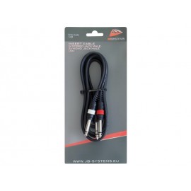 JB Systems INSERT-JACKm-1M5 - kabel JACK stereos - 2x JACK mono (1,5m)