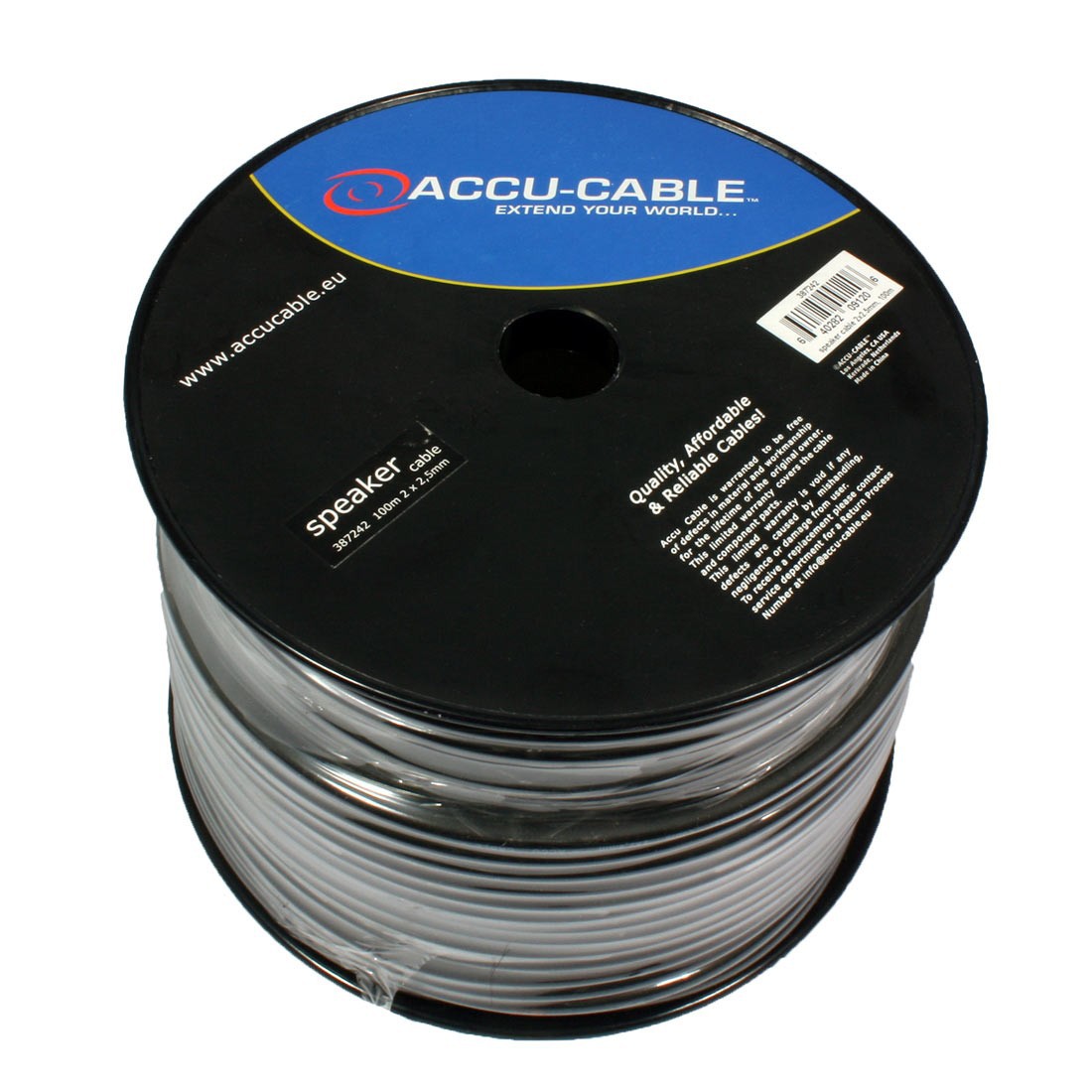 Accu-Cable AC-SC2-2,5/100R-B - kabel głośnikowy (1m)