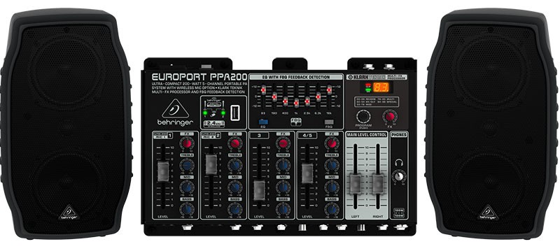 Behringer PPA200 - przenośny zestaw nagłośnieniowy Behringer PPA200 - przenośny zestaw nagłośnieniowy