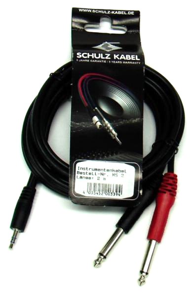 SCHULZKABEL MS-1 - kabel mini JACK - 2x JACK SCHULZKABEL MS-1 - kabel mini JACK - 2x JACK
