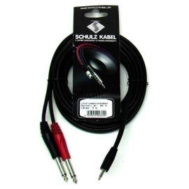 SCHULZKABEL MS-3 MINI JACK - 2x JACK - kabel audio (3m)