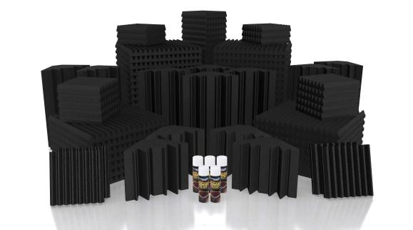 UN AC Mercury-6 Room Kit szary/bordo - zestaw paneli akustycznych