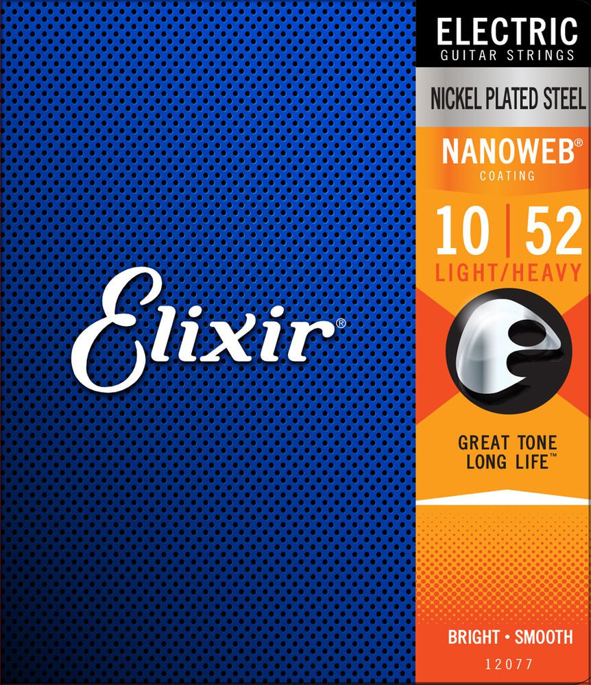 Elixir 12077 - struny do gitary elektrycznej NanoWeb 10-52 Elixir 12077 - struny do gitary elektrycznej NanoWeb 10-52