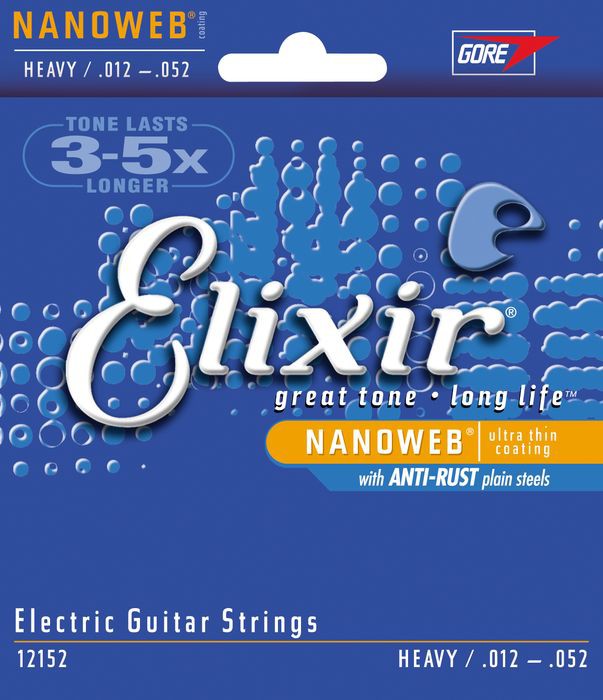 Elixir 12152 - struny do gitary elektrycznej NanoWeb 12-52