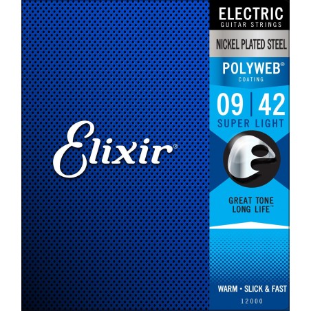 Elixir 12000 - struny do gitary elektrycznej PolyWeb 9-42