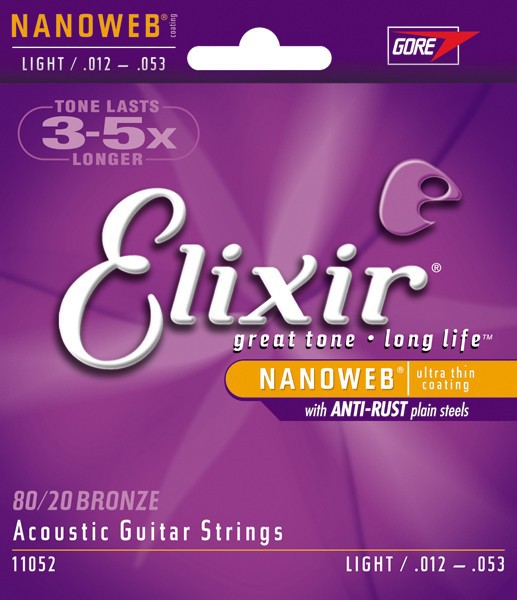 Elixir 11052 - struny do gitary akustycznej NanoWeb 12-53