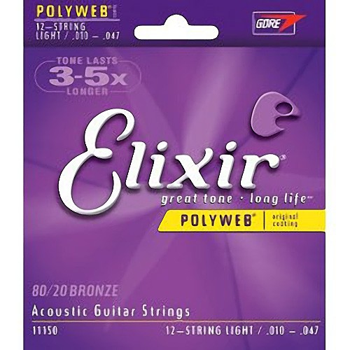 Elixir 11150 - struny do gitary akustycznej 12 strunowej PolyWeb 10-47 Elixir 11150 - struny do gitary akustycznej 12 strunowej PolyWeb 10-47