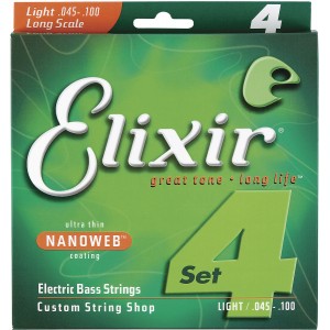 Elixir 14052 - struny do gitary basowej 4 strunowej NanoWeb 45-100