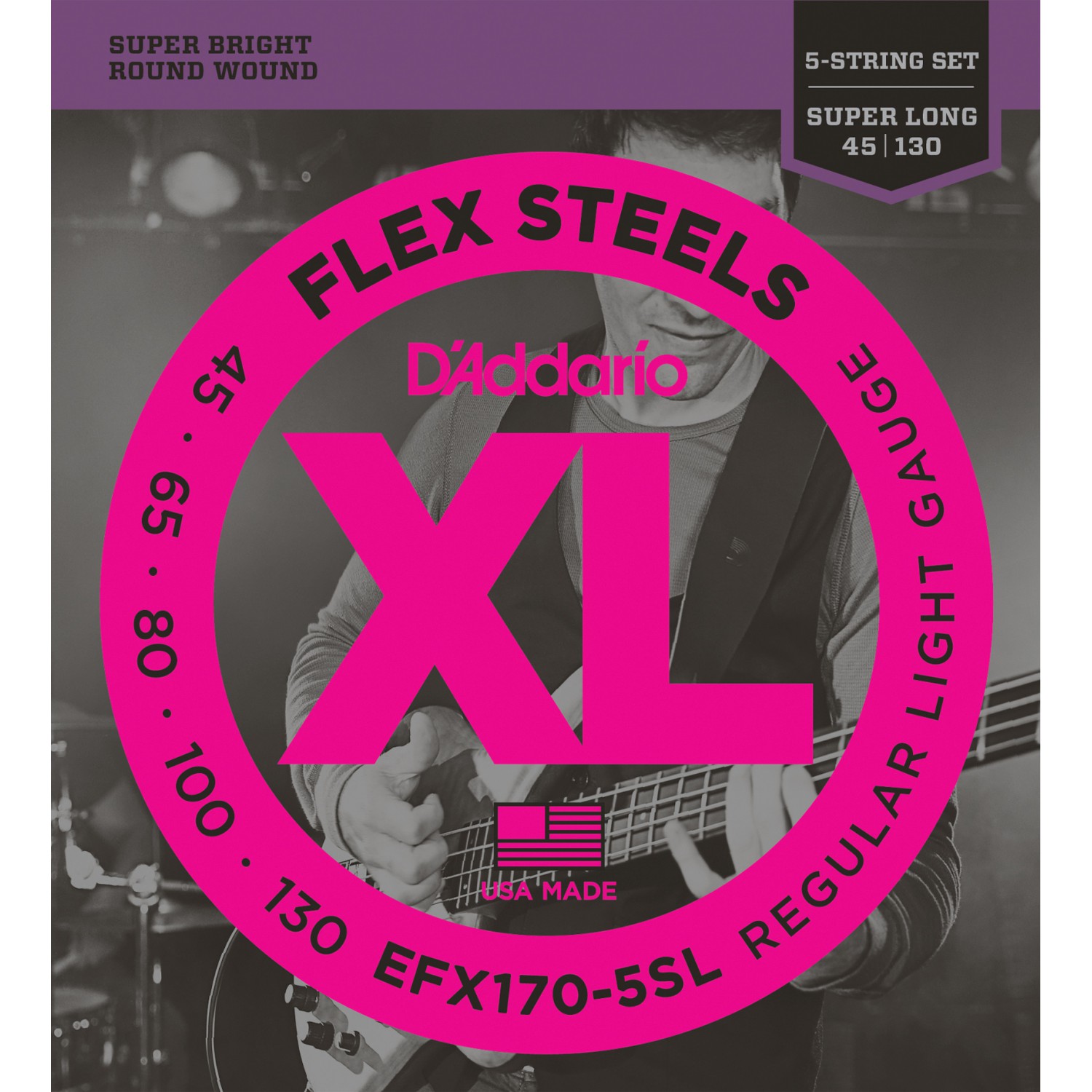 D'ADDARIO EFX170-5SL - struny do gitary basowej D'ADDARIO EFX170-5SL - struny do gitary basowej
