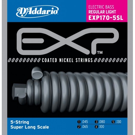 D'ADDARIO EXP170-5SL - struny do gitary basowej