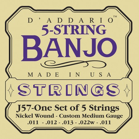D'ADDARIO J57 - struny do banjo