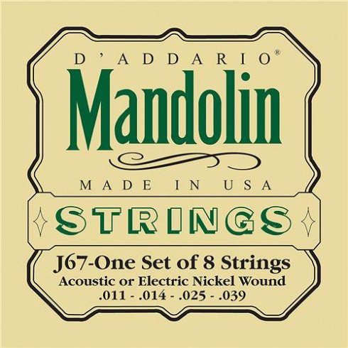 D'ADDARIO J67 - struny do mandoliny D'ADDARIO J67 - struny do mandoliny