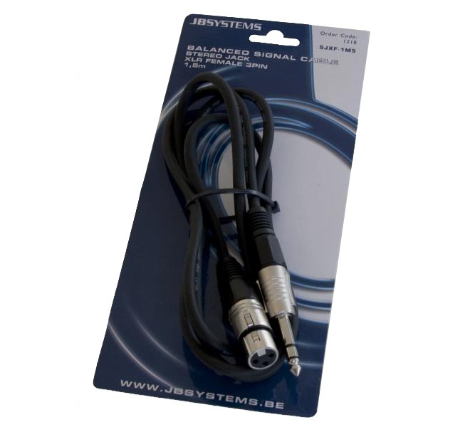 JB Systems SJXF-1M5 - kabel stereo Jack / XLR żeński