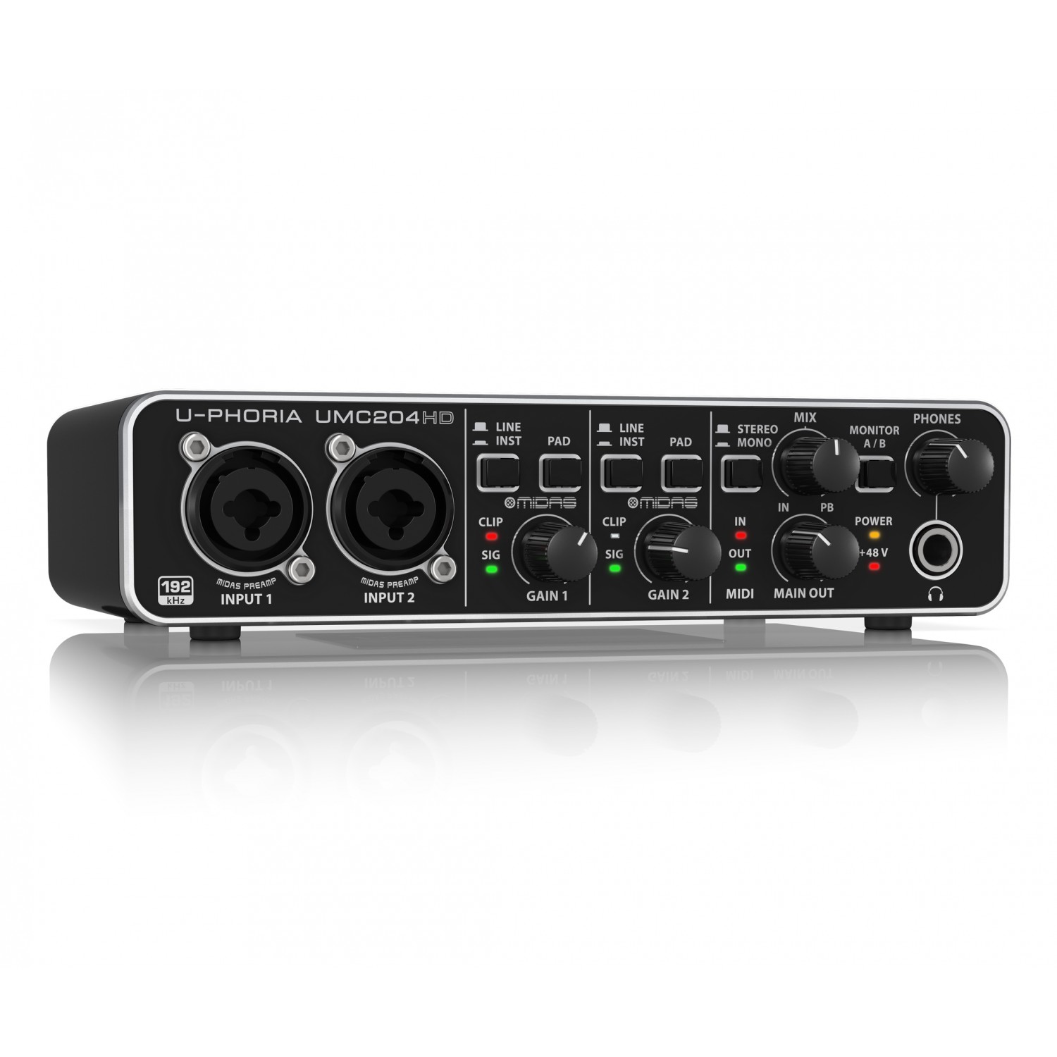 Behringer U-PHORIA UMC204HD - interfejs audio / MIDI Behringer UMC204HD - interfejs audio / MIDI
