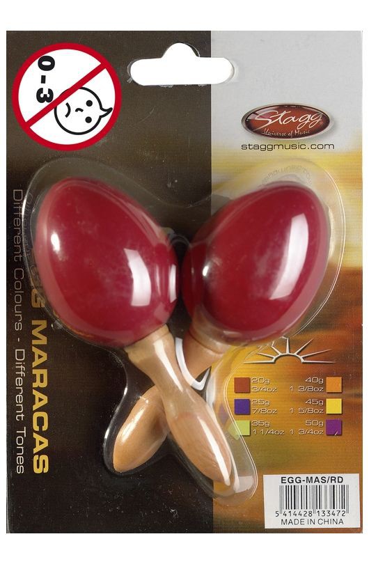 Stagg EGG MA S/RD - marakasy plastikowe czerwone Stagg EGG MA S/RD - marakasy plastikowe czerwone