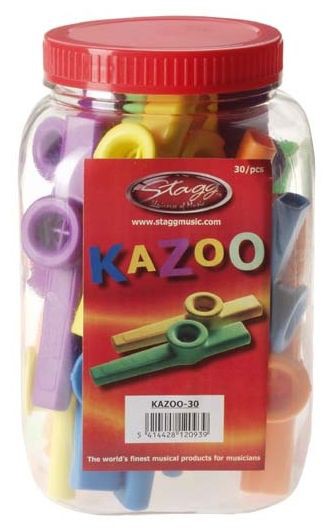 Stagg KAZOO 30 - kolorowe kazoo, 30 szt.