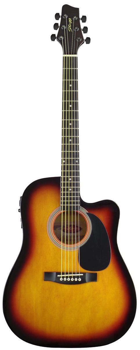 Stagg SW 203 CETU SB - gitara elektro-akustyczna