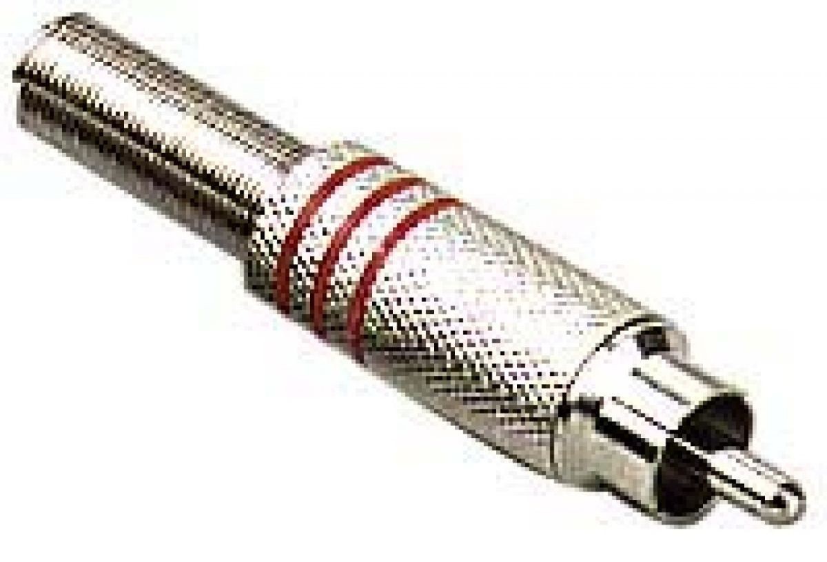 Stagg 0200 M RED - wtyk RCA męski Stagg 0200 M RED - wtyk RCA męski