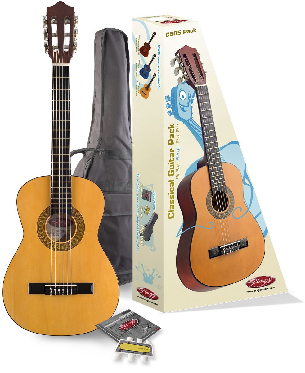 Stagg C 505 Pack - gitara klasyczna 1/4 z wyposażeniem Stagg C 505 Pack - gitara klasyczna 1/4 z wyposażeniem