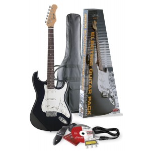 Stagg S 300 BK Pack 2 - gitara elektryczna z wyposażeniem