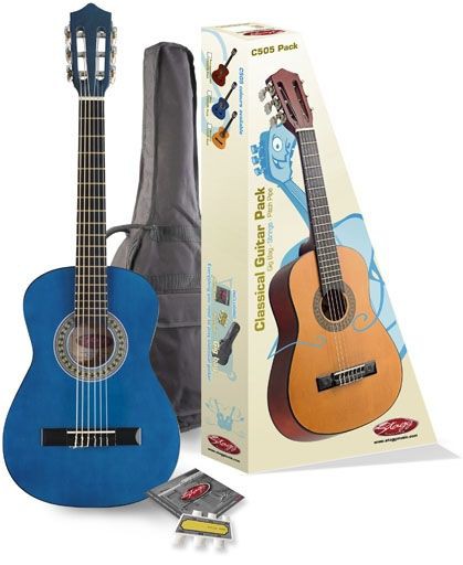 Stagg C-505-BL-Pack - gitara klasyczna 1/4 z wyposażeniem Stagg C-505-BL-Pack - gitara klasyczna 1/4 z wyposażeniem