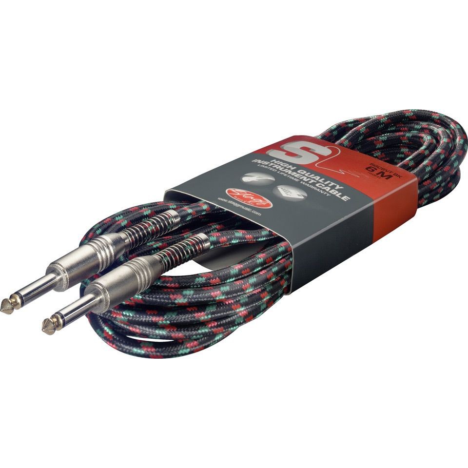 Stagg SGC-6-VT-BK - kabel instrumentalny 6m Stagg SGC-6-VT-BK - kabel instrumentalny 6m