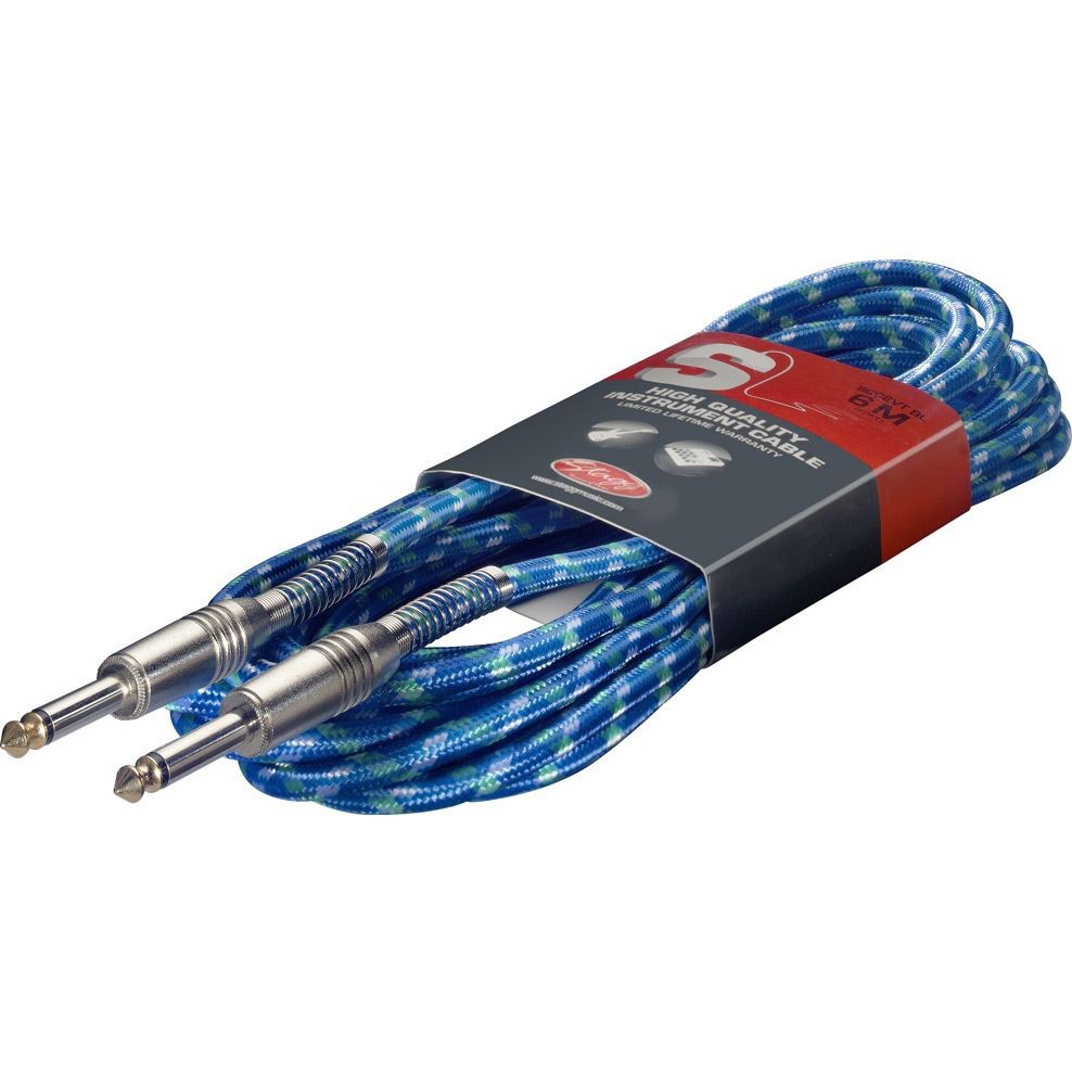 Stagg SGC-6-VT-BL - kabel instrumentalny 6m Stagg SGC-6-VT-BL - kabel instrumentalny 6m