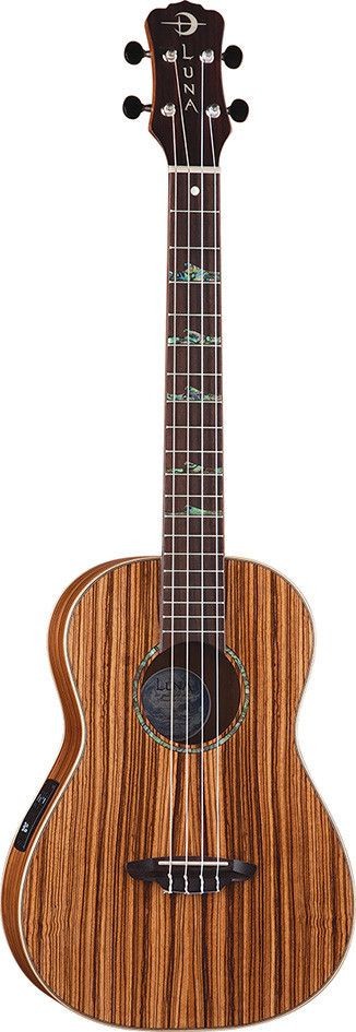 Luna High Tide Baritone Zebra - elektryczne ukulele barytonowe