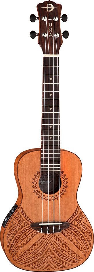 Luna Tapa Cedar Concert - elektryczne ukulele koncertowe Luna Tapa Cedar Concert - elektryczne ukulele koncertowe