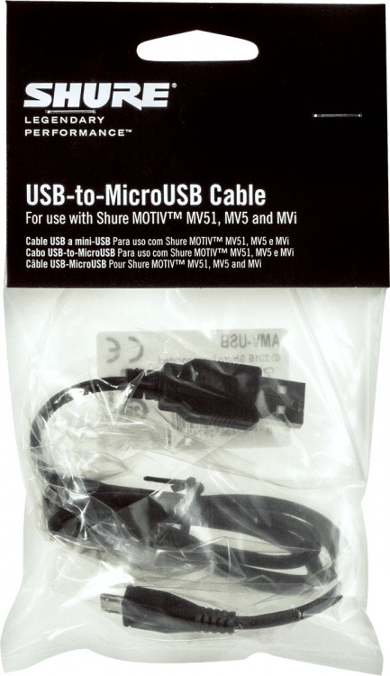 Shure AMV-USB - kabel MicroB-do-USB Shure AMV-USB - kabel MicroB-do-USB