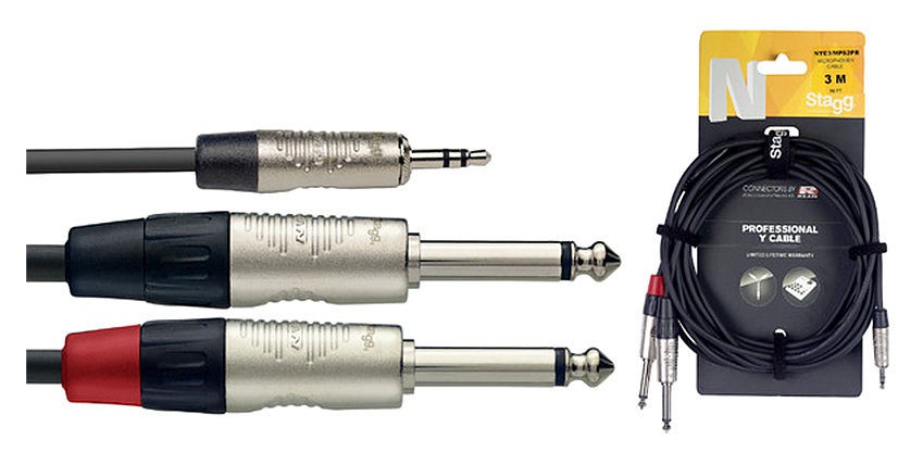 Stagg NYC3/MPS2PR - kabel instrumentalny 3m Stagg NYC3/MPS2PR - kabel instrumentalny 3m