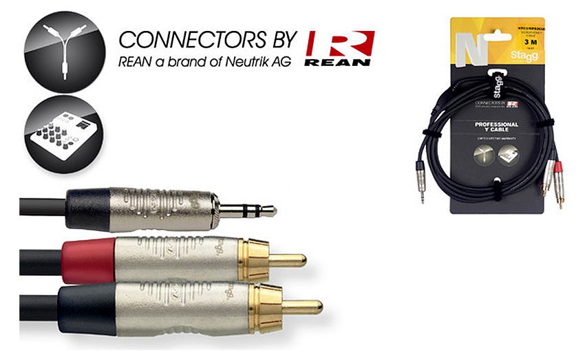 Stagg NYC6/MPS2CM R - kabel instrumentalny 6m Stagg NYC6/MPS2CM R - kabel instrumentalny 6m