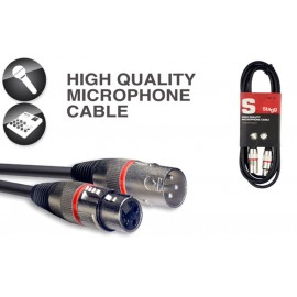Stagg SMC3 XX RD ? kabel mikrofonowy 3m z oznaczeniem końcówek