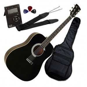 Soundsation AGPKG100BK Pack - gitara akustyczna plus zestaw akcesoriów