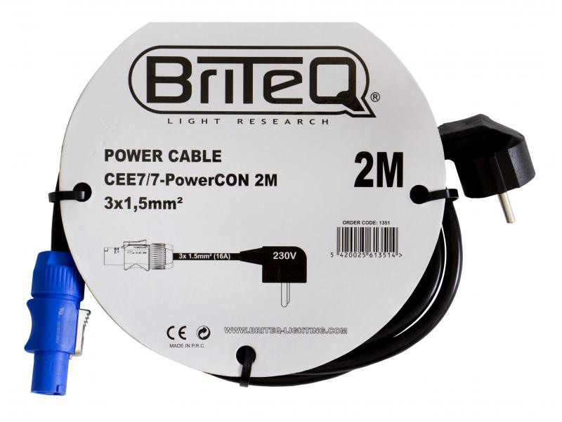Briteq POWER CABLE CEE7/7-PowerCON 2M - kabel zasilający