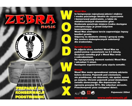 ZEBRA Music Guitar WoodWaX preparat do czyszczenia i konserwacji podstrunnic