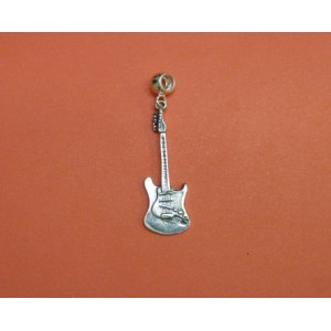 Gitara elektryczna - wisiorek na rzemyk (gł.koło) B047 srebro Pr.925 ZEBRA Music