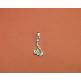 Saksofon - wisiorek na łańcuszek B044 srebro Pr.925 ZEBRA Music