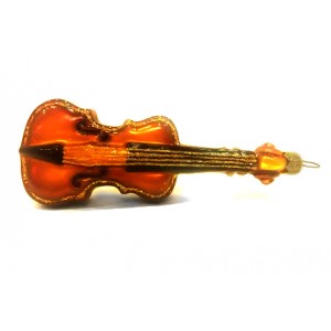 Zebra Music Skrzypce - szklana bombka ręcznie malowana - Made in Poland 10S80 Violin