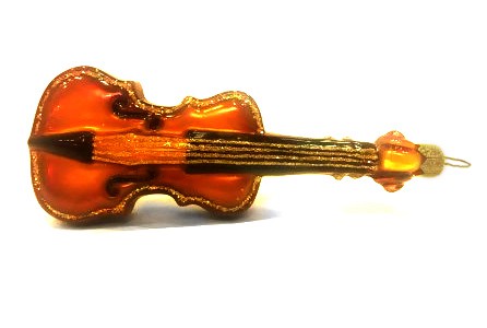 Zebra Music Skrzypce - szklana bombka ręcznie malowana - Made in Poland 10S80 Violin