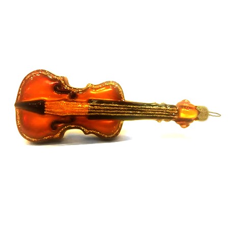Zebra Music Skrzypce - szklana bombka ręcznie malowana - Made in Poland 10S80 Violin