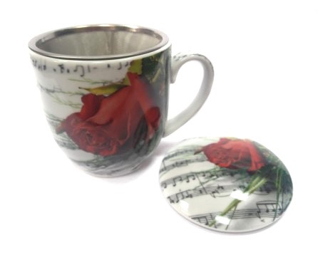 Zebra Music Porcelanowy kubek z zaparzaczem - NUTY Zebra Music Porcelanowy kubek z zaparzaczem - NUTY