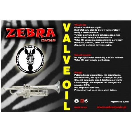 ZEBRA Music Valve Oil - oliwka do tłoków trąbki, kornetu