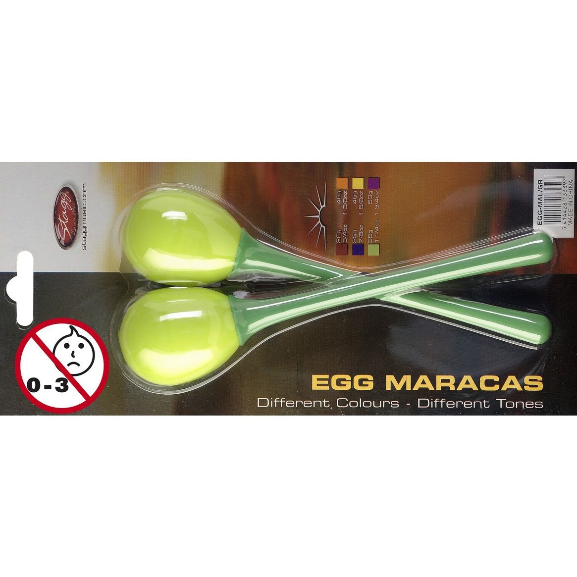 Stagg EGG MA L/GR - marakasy plastikowe zielone Stagg EGG MA L/GR - marakasy plastikowe zielone