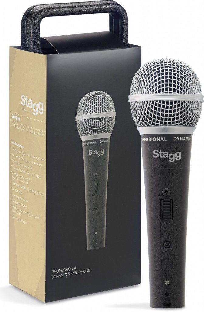 Stagg SDM 50 - mikrofon dynamiczny z wyłącznikiem Stagg SDM 50 - mikrofon dynamiczny z wyłącznikiem